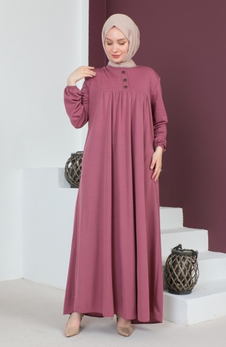 Robe-Kleid Mit Knopfdetail 0705-05 Dusty Rose 0705-05