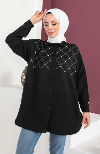 Bayan Siyah Gömlek Modelleri ve Fiyatları - Tesettür Giyim | SefaMerve