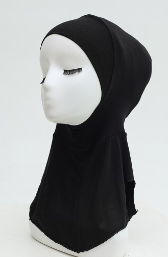 Bonnet Hijab Avec Col Tour De Cou 90153-01 Noir 90153-01