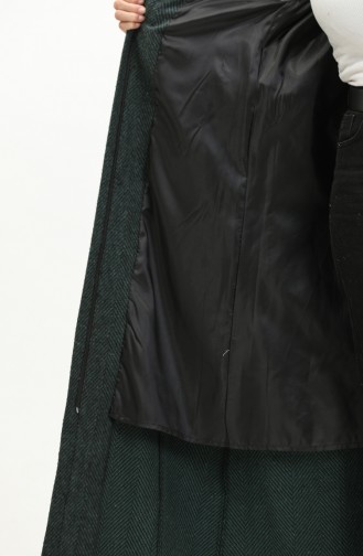Vivezza Herringbone Stamped Lined Coat Abaya 6991-03 Khaki 6991-03