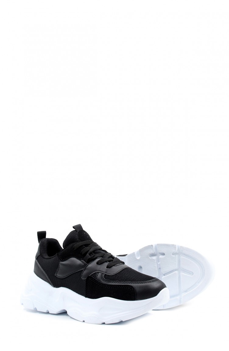 Damen Sneaker Schuhe 500Zaf7288 Schwarz Weiß 500ZAF7288.Siyah Beyaz |  Sefamerve