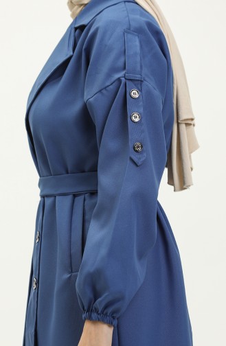 Trench Détail Boutons Indigo 19147 14800