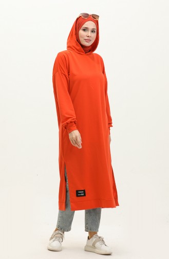 Hooded Long Tunic 0271-04 Orange 0271-04