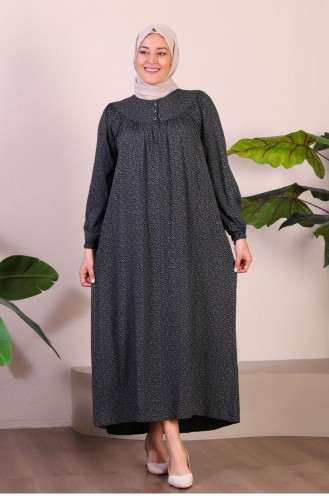 Women`s Long Plus Size Mother Dress Summer Hijab Clothing 8226 Smoked 8226.Füme