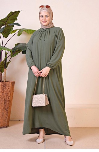 Women`s Plus Size Ayrobin Long Mother Dress 8408 1 Khaki 8408-1.Haki