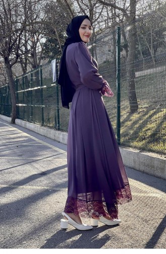 5402End Chained Hijab Dress Lilac 8128