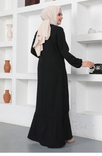 0287Sgs Couture Modèle Détaillé Robe Noir 9028