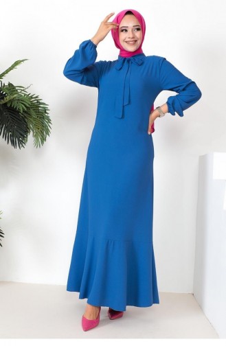 0294Sgs Robe Modèle Hijab Indigo 9200