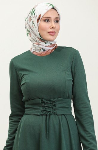Belted Dress 5003-01 Emerald Green 5003-01
