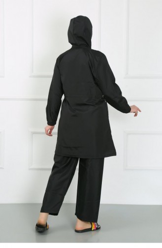 Akbeniz Plus Size Hijab Badeanzug Schwarz 44020 4627