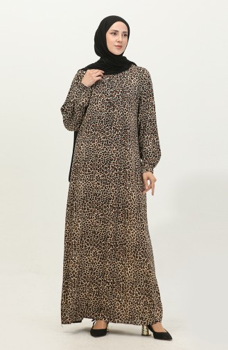 Robe Hijab En Viscose Grande Taille Femme 8408 Tan 8408.TABA