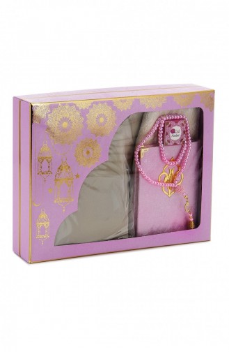 Practical One Piece Prayer Dress With Headscarf And Prayer Rug Set Pink 05 15 4806 05.15.4806