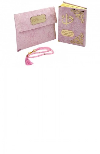 Velvet Pouch Gift Medium Size Arabic Quran Pink 4897654301604 4897654301604
