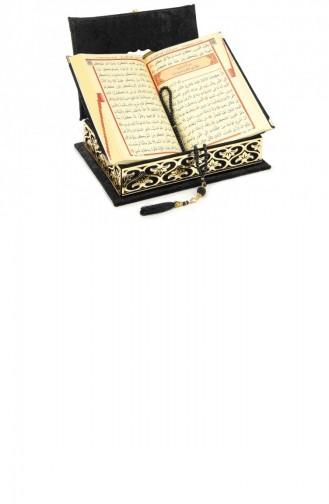 Velvet Covered Plexi Embroidered Chest Special Gift Quran Black 4897654301629 4897654301629