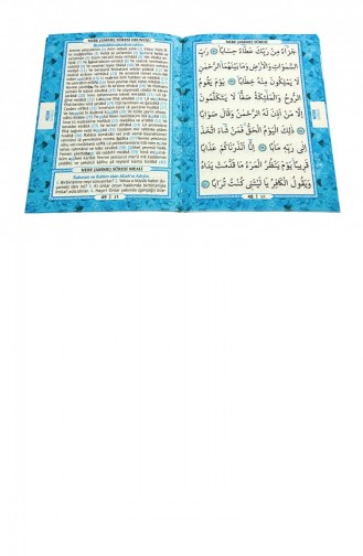 Book Of Yasin Bag Size 80 Pages Cardboard Box With Rosary Blue Color Mevlid Gift 4897654302093 4897654302093