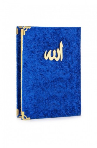 10 Pieces Velvet Covered Book Of Yasin With Bag Size Prayer Beads And Transparent Box Dark Blue Gift Yasin Set 4897654302459 4897654302459