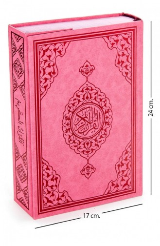 Holy Quran Plain Arabic Medium Size Pink Merve Publishing House With Computer Line 9789944219884 9789944219884