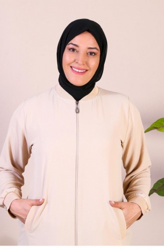Women`s Large Size Hijab Seasonal Wear And Go Cloak 8699 Stone 8699.Taş