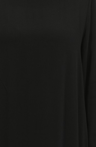 فستان فيسكوز سادة 2089-01 أسود 2089-01