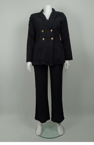 Large Size Jacket Suit Black Tk231 1314