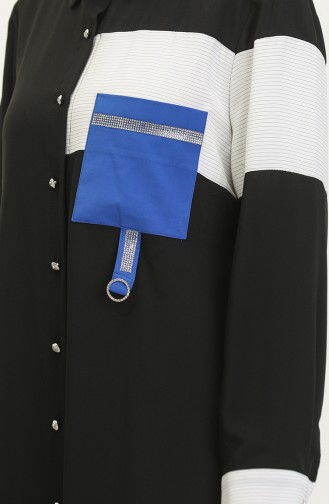 Large Size Pocket Detailed Tunic Saks G3089 1269