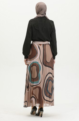 Plus Size Pleated Skirt Mink 4325 1215