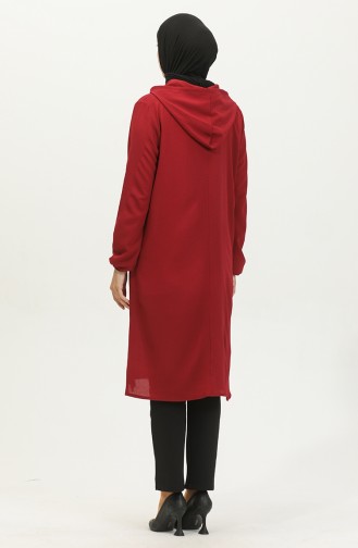 Hooded Araboy Tunic 1692-02 Claret Red 1692-02