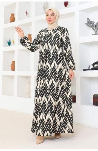 فيرا فستان بتفاصيل من الوبر 9001-01 لون أسود 9001-01
