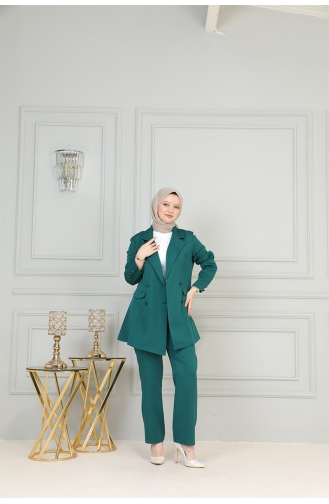 Double Lena Suit Brc2411 2411-05 Emerald Green 2411-05