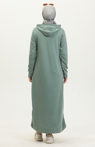 Two Thread Hooded Sports Dress 0190-20 Green 0190-20