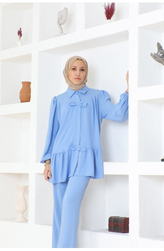 Double Suit With Frilly Skirt Brc1316 1316-02 Baby Blue 1316-02