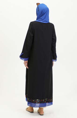 Şile Cloth Authentic Abaya 6767-03 Black Saks 6767-03