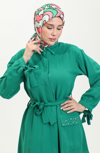 Pocket Detailed Double Suit Emerald Tk217 1262