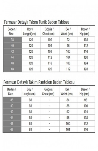 Fermuar Detaylı Takım İndigo 19201