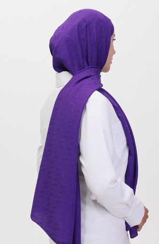 Madame Mary İvy Jacquard Shawl 19088-09 Purple 19088-09