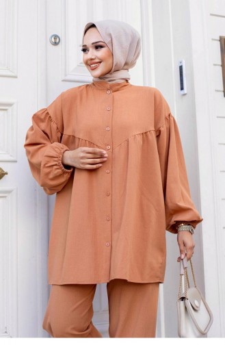 Hijab-Kamel-Set Mit Ballonärmeln 490