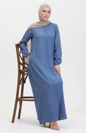 Abaya Met Zak 24017-06 Indigo 24017-06