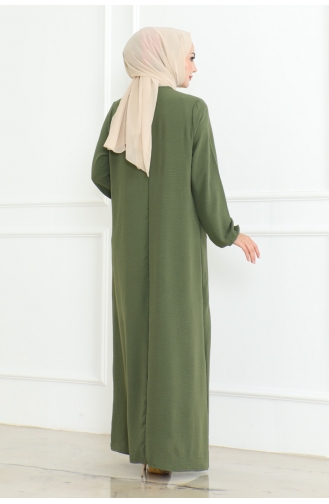 Aerobin Plisseekleid 203-03 Khaki 203-03