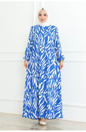 A Pleated Dress Dress 0095-02 Blue 0095-02