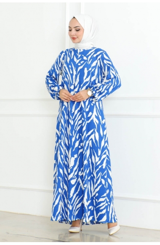 A Pleated Dress Dress 0095-02 Blue 0095-02