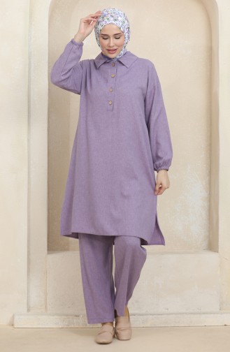 Shirt Collar Tunic Trousers Double Suit 1003-05 Lilac 1003-05