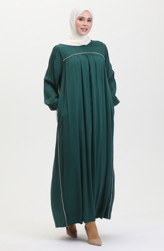 Robe Peignoir Pierre A Rayure Grande Taille 25Y9056-02 Vert Emeraude 25Y9056-02