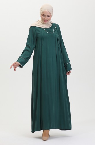 Robe Belmando Grande Taille à Passepoil 25Y9053-02 Vert Emeraude 25Y9053-02