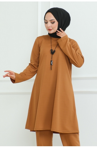 Simple Stylish Double Suit 107-04 Tan 107-04