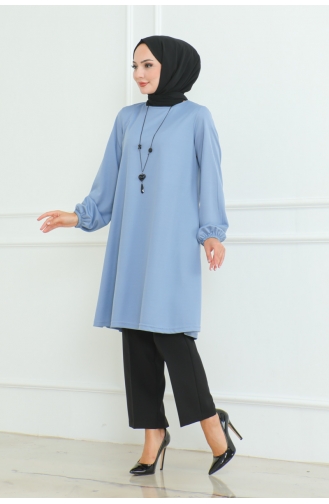 Simple Stylish Tunic 601-01 Baby Blue 601-01