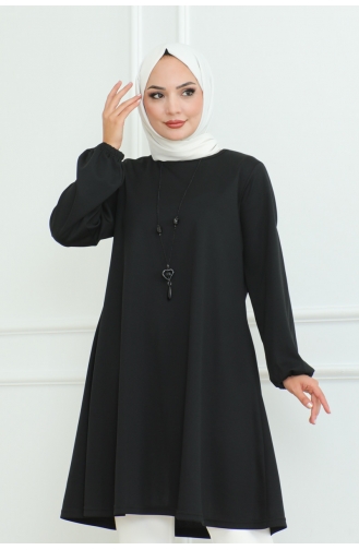 Tunique Simple Stylé 601-06 Noir 601-06