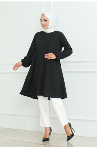 Simple Stylish Tunic 601-06 Black 601-06