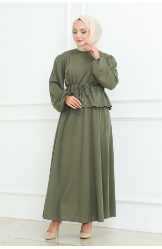 Hijab-Anzug Mit Rock 2088-05 Khaki 2088-05