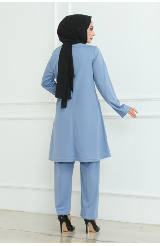 Ensemble Deux Pièces Oversize 0093-06 Bleu Bébé 0093-06