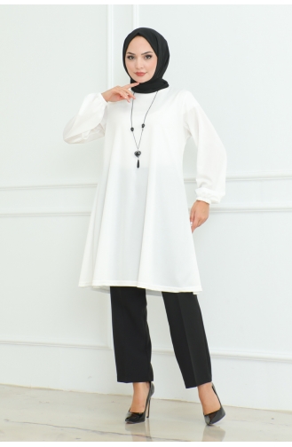 Tunique Oversize Crêpe 0092-05 Blanc 0092-05